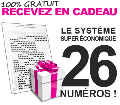 Gagnez au Keno ! Systèmes mathématiques sans aucune base ni condition ! Recevez en cadeau gratuit un fabuleux système 23 numéros très économique !