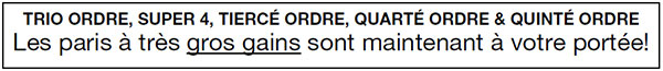 Les paris à très gros gains sont maintenant à votre portée!