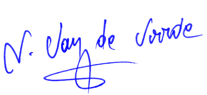 Signature de N Van de Voorde - Editions IEPS