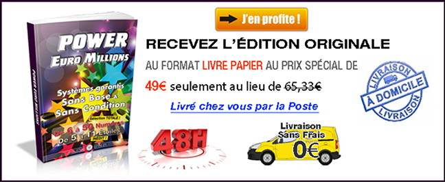 EURO MILLION version Livre (papier) expdi  domicile