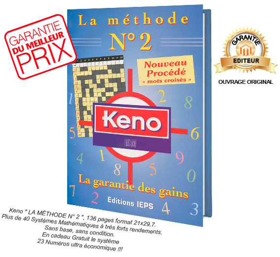  Le livre Keno La méthode N°2 