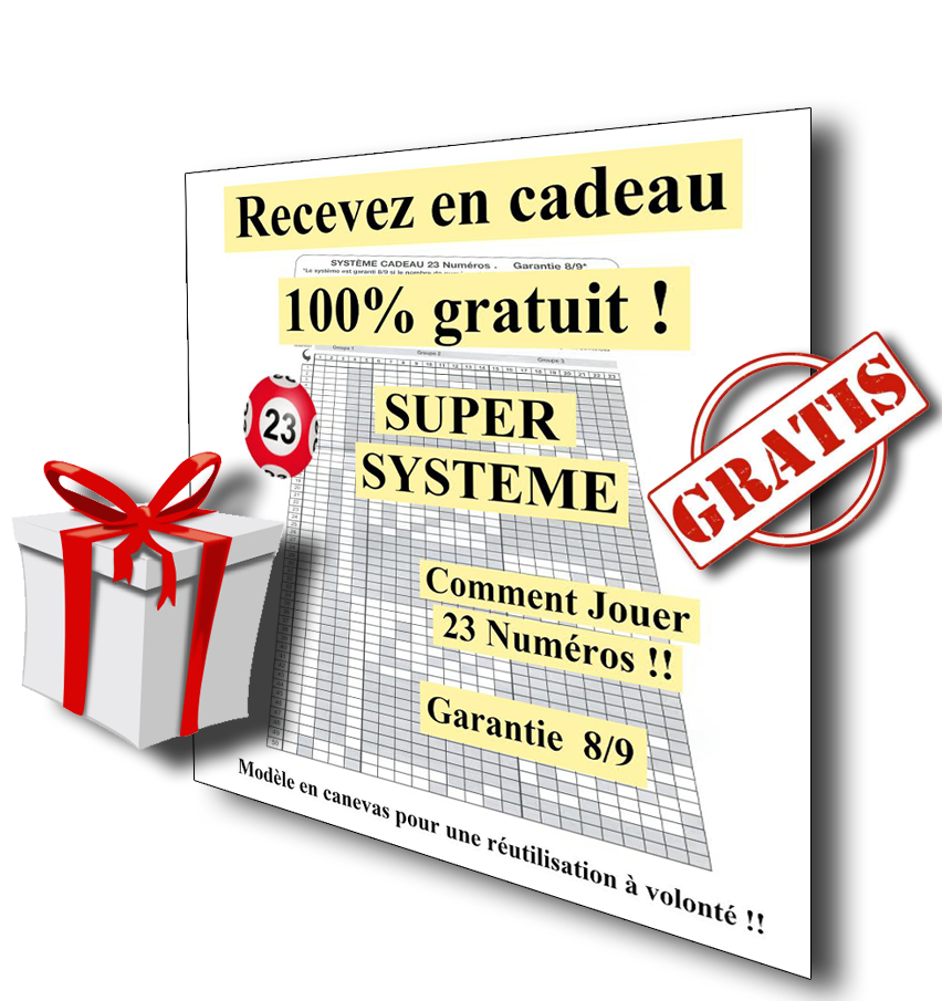 quelle garantie Keno, Recevez système pour jouer 23 numéros au Keno, garantie 8 sur 9