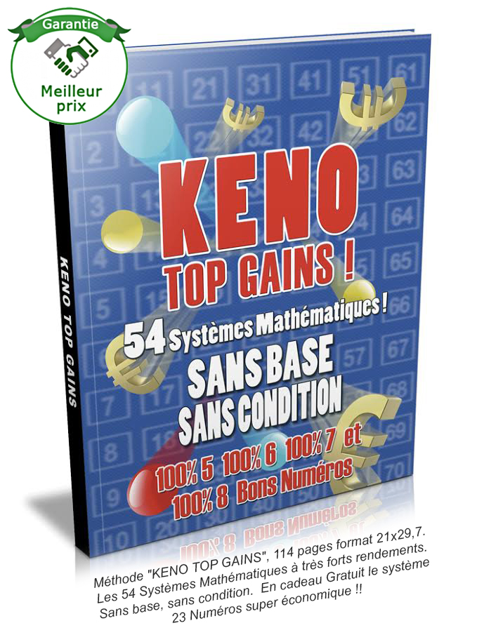  Keno Top Gain, la possibilité de jouer plus de numéros