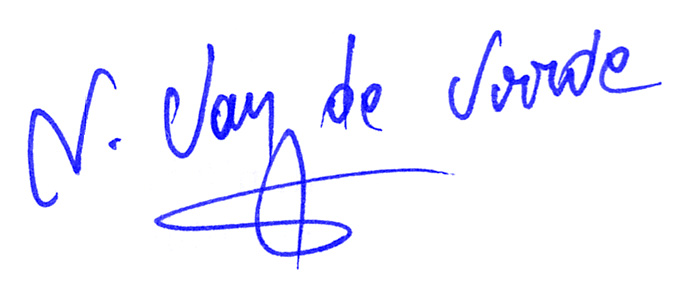Signature de N Van de Voorde Signature de N Van de Voorde