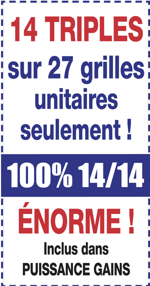 puissance gains loto foot 14 triples economique inclus