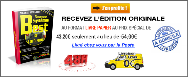 LOTO FOOT version Livre (papier) expdi  domicile