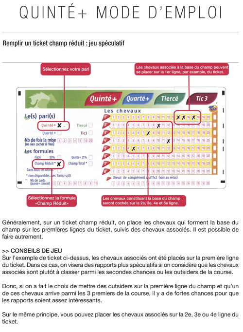 quinte boost ordre astuces