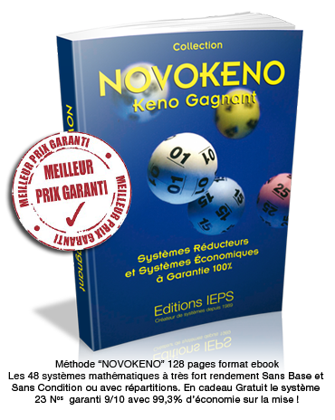 Profitez de cette offre exceptionnelle ! Novo Keno à seulement 49€ !