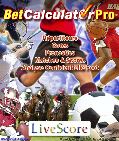 betcalculator pro matchs et scores