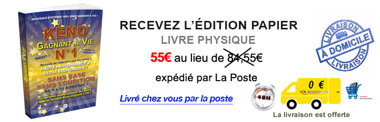 keno Gagnant à vie méthode papier