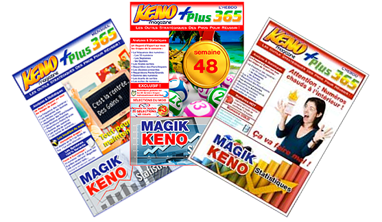 Magazine KenoPlus365.com ! Découvrez le magazine phare du Keno. Toutes les statistiques GAGNANTES sont à votre disposition !